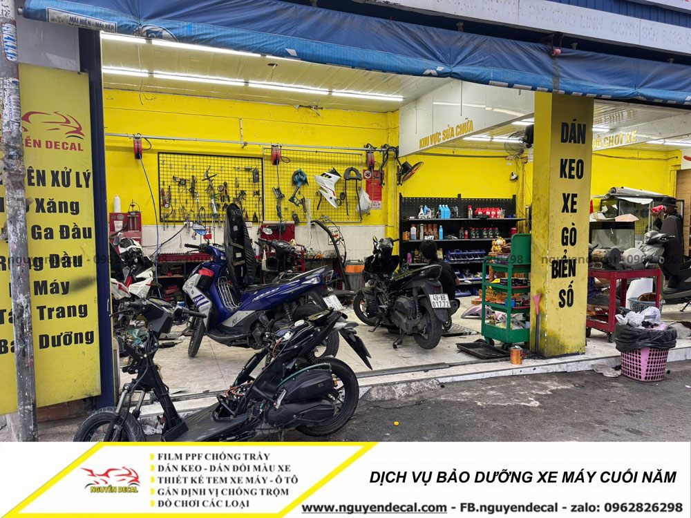 Bảo dưỡng xe máy cuối năm Bảo dưỡng xe máy cuối năm
