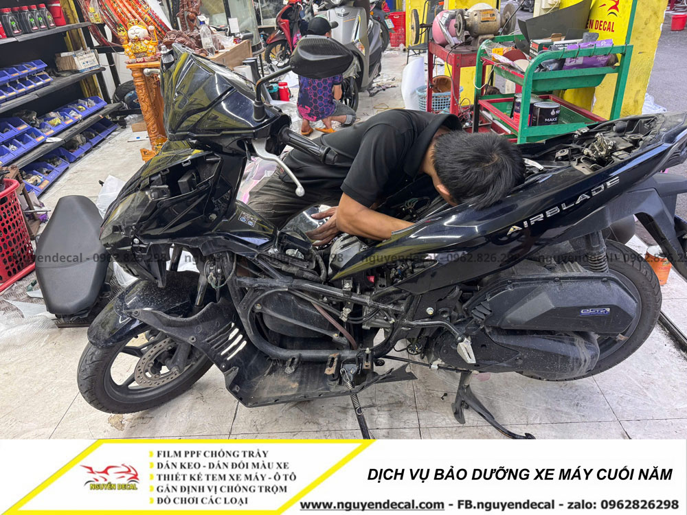 Bảo dưỡng xe máy cuối năm Bảo dưỡng xe máy cuối năm