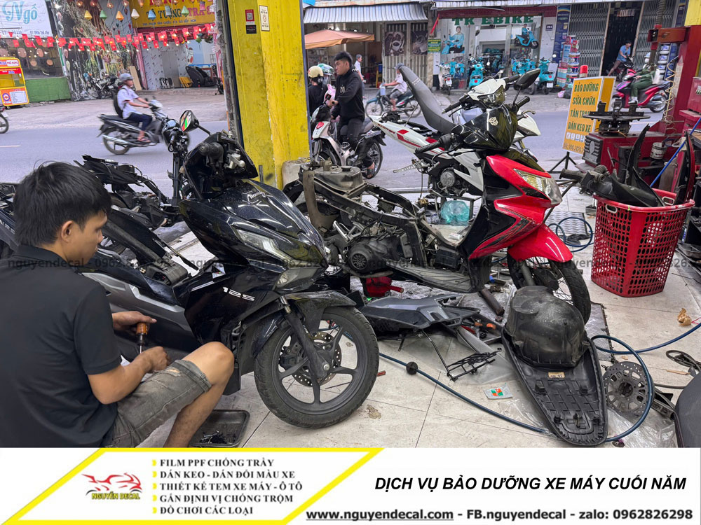 Bảo dưỡng xe máy cuối năm Bảo dưỡng xe máy cuối năm