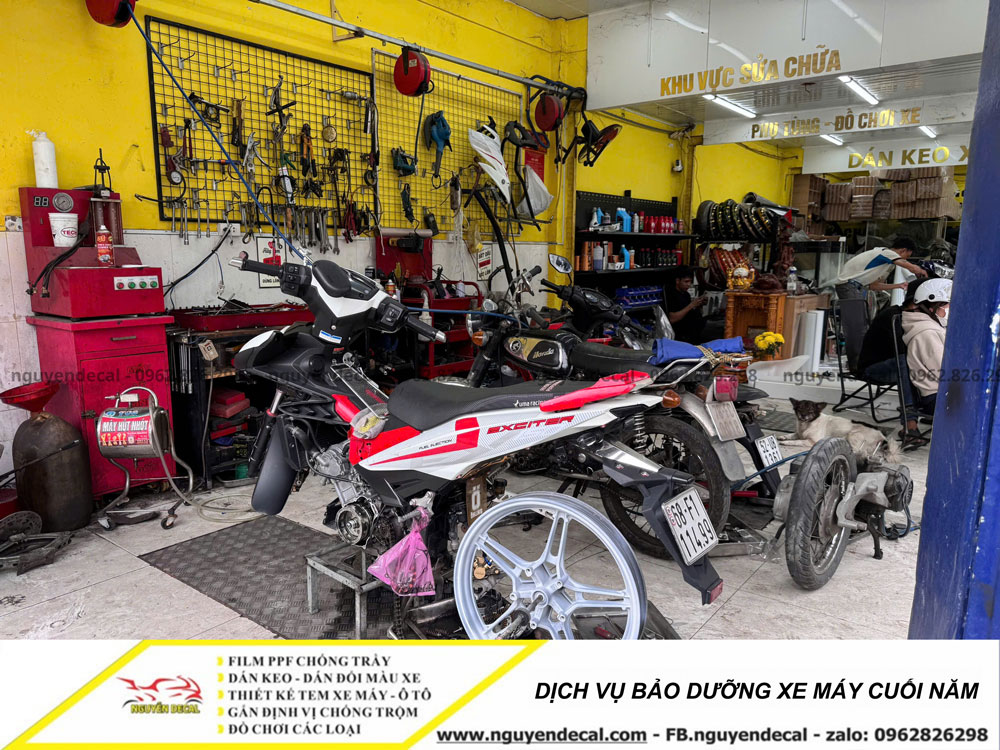 Bảo dưỡng xe máy cuối năm Bảo dưỡng xe máy cuối năm