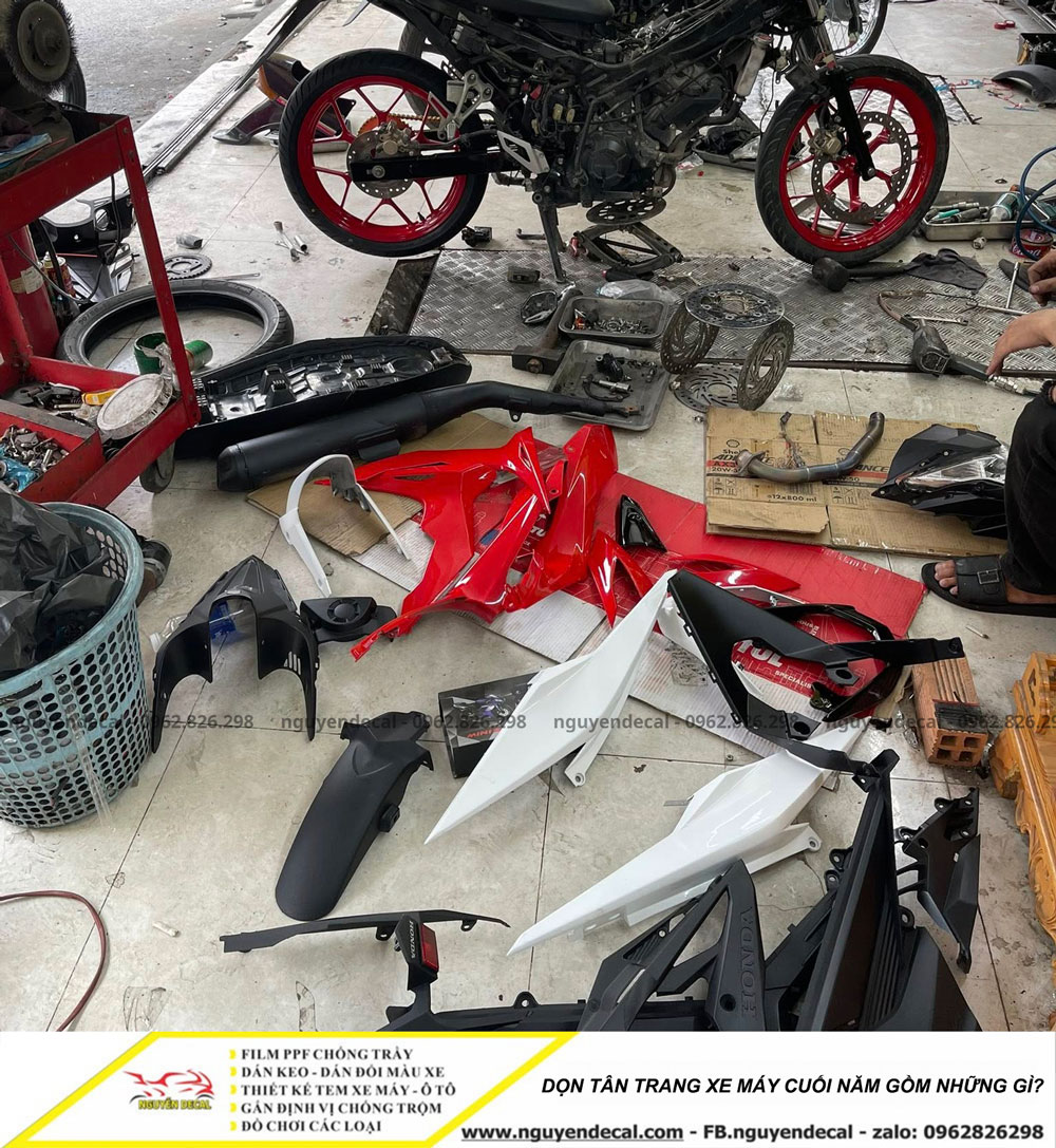 Dọn tân trang xe máy cuối năm gồm những gì? Dọn tân trang xe máy cuối năm gồm những gì?