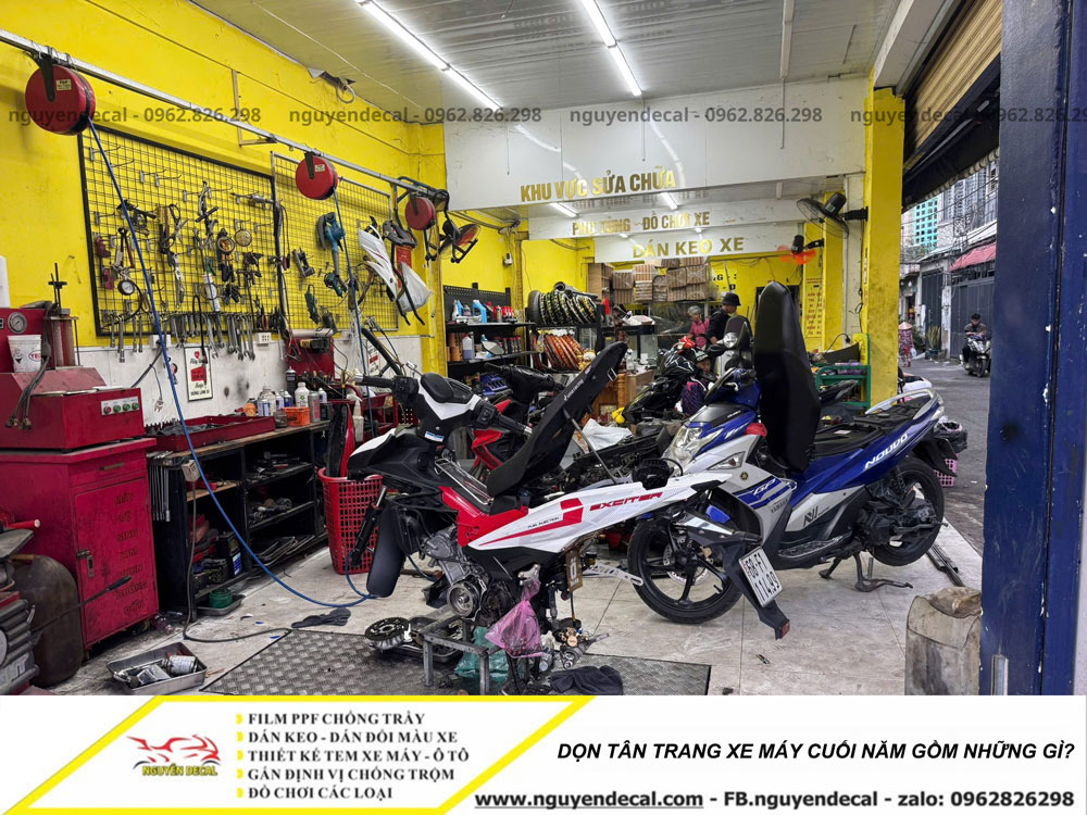 Dọn tân trang xe máy cuối năm gồm những gì? Dọn tân trang xe máy cuối năm gồm những gì?