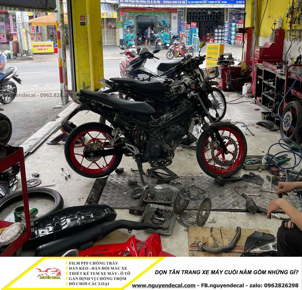 Dọn tân trang xe máy cuối năm gồm những gì? Dọn tân trang xe máy cuối năm gồm những gì?