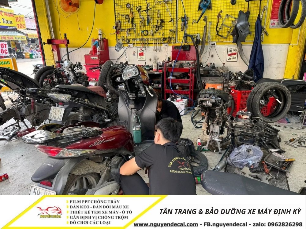 T&acirc;n trang v&agrave; bảo dưỡng xe định k&igrave;