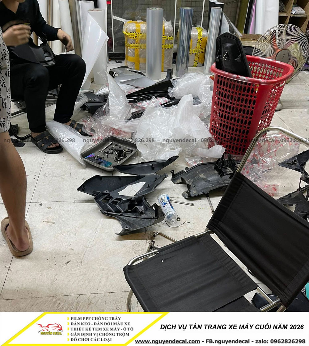Dịch vụ tân trang xe máy đón tết 2026 Dịch vụ tân trang xe máy đón tết 2026