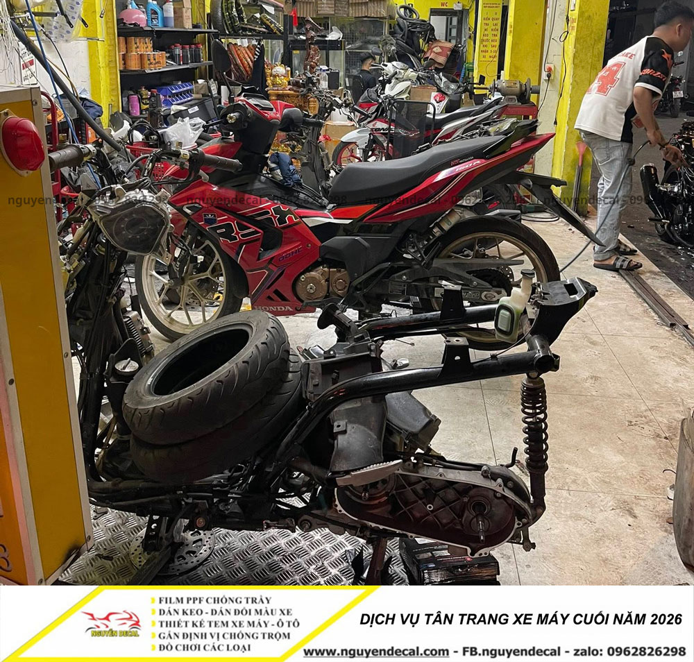 Dịch vụ tân trang xe máy đón TẾT 2026 Dịch vụ tân trang xe máy đón TẾT 2026