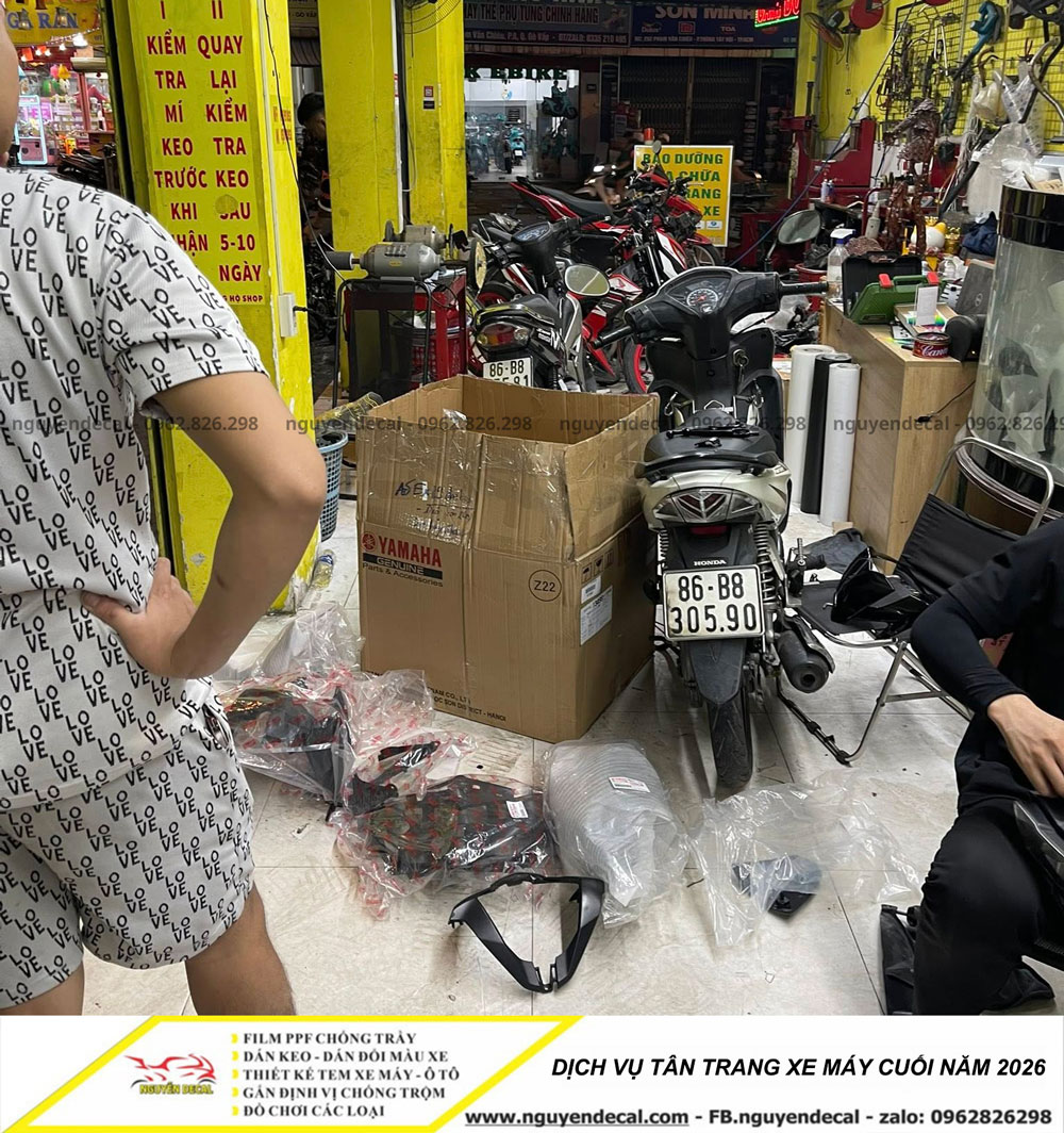 Dịch vụ tân trang xe máy đón TẾT 2026 Dịch vụ tân trang xe máy đón TẾT 2026