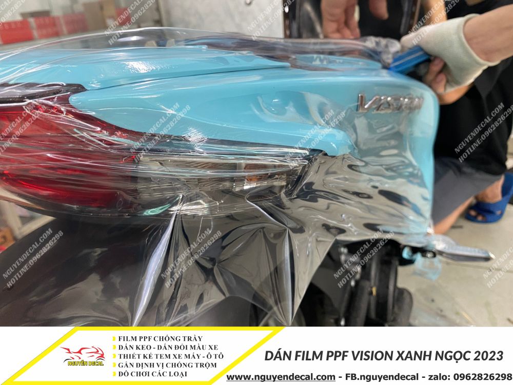 Dán film PPF xe Vision xanh ngọc 2023