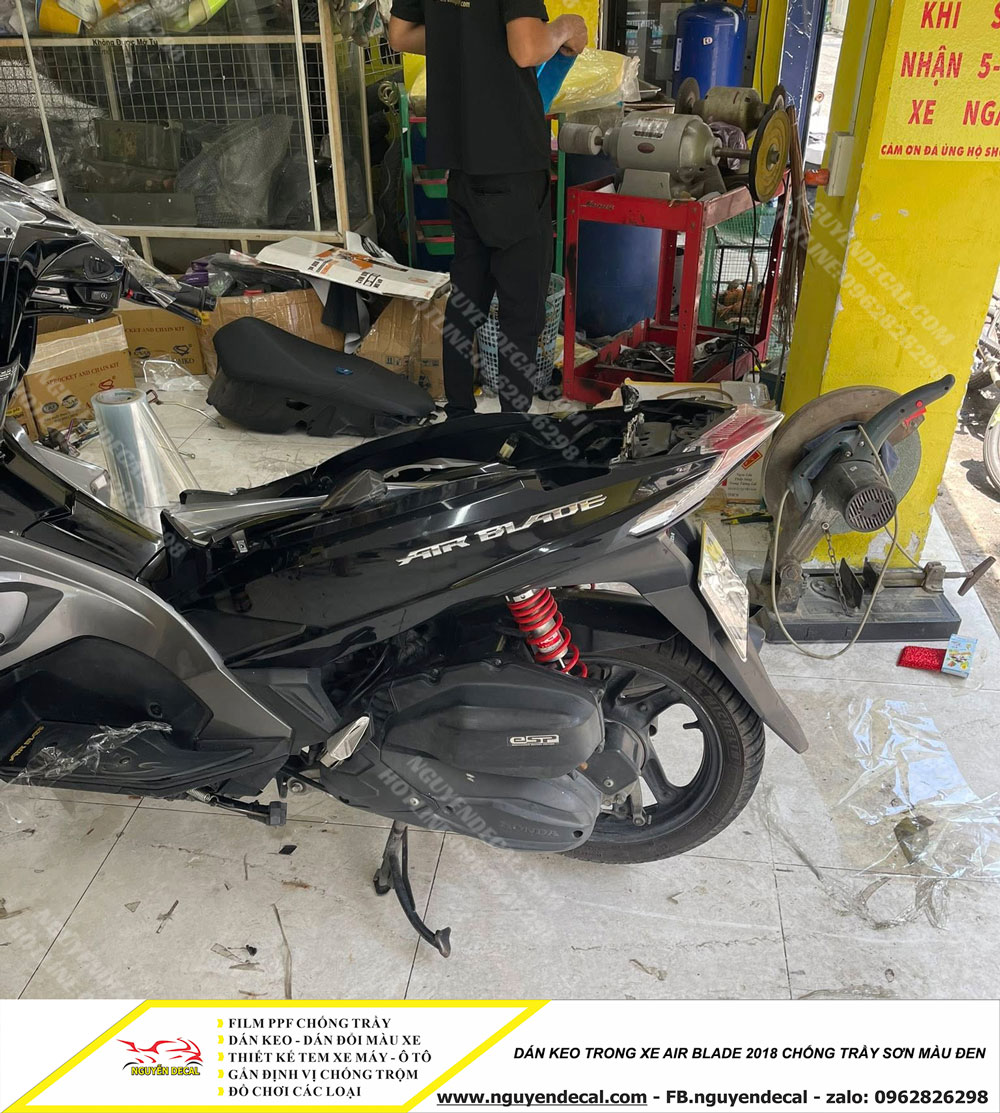Dán keo trong xe Air Blade 2018 chống trầy Dán keo trong xe Air Blade 2018 chống trầy