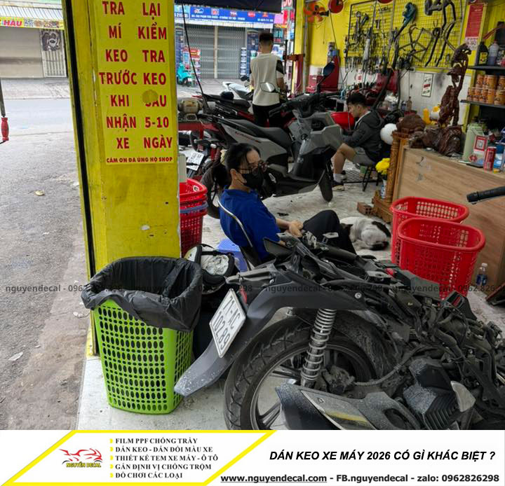 Dán keo xe máy năm 2026 có gì khác biệt Dán keo xe máy năm 2026 có gì khác biệt