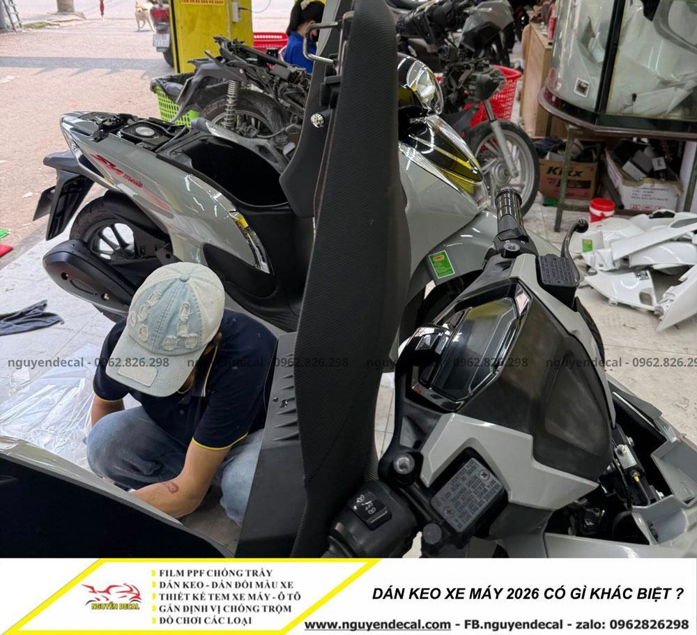 Dán keo xe máy năm 2026 có gì khác biệt Dán keo xe máy năm 2026 có gì khác biệt