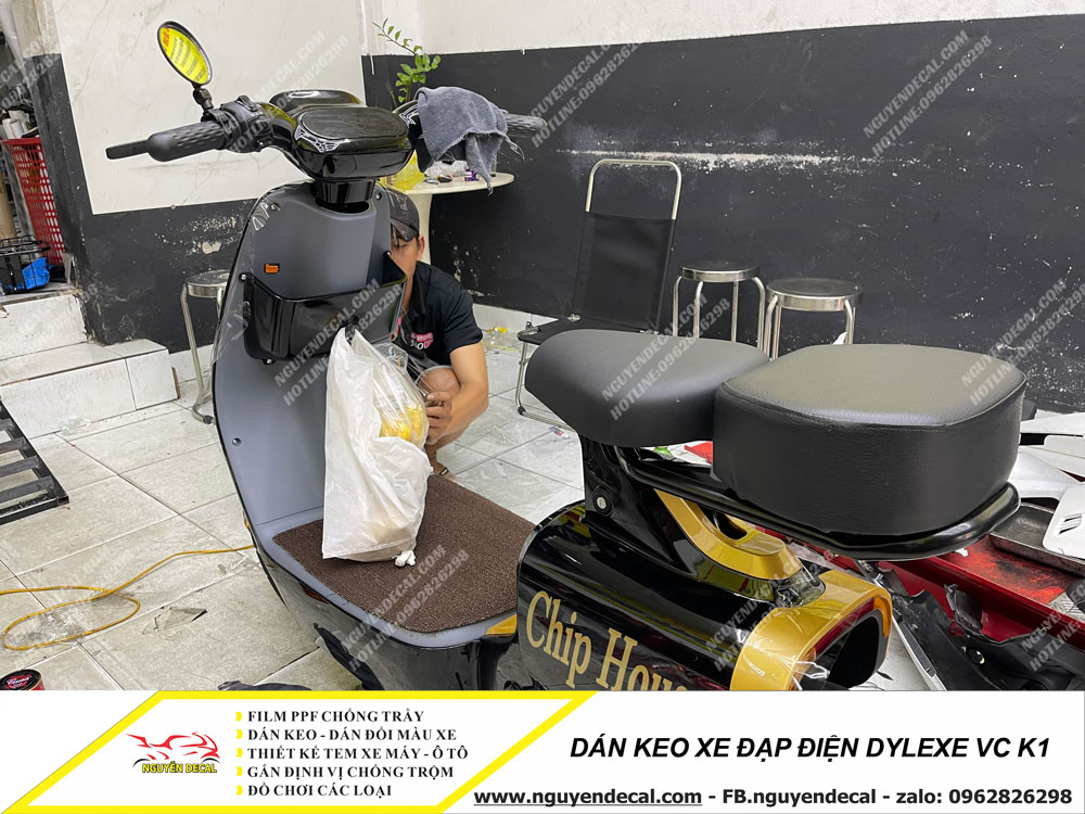 Dán keo xe đạp điện Dylexe VC K1