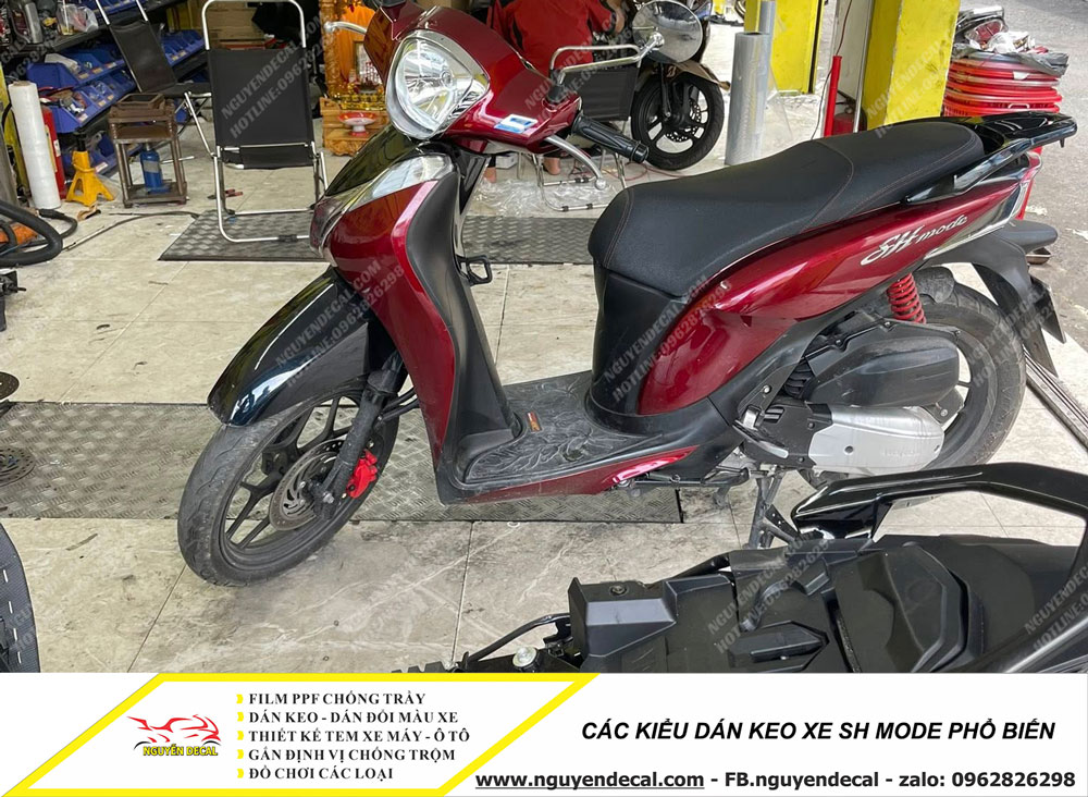 Các kiểu dán keo xe Sh mode phổ biến