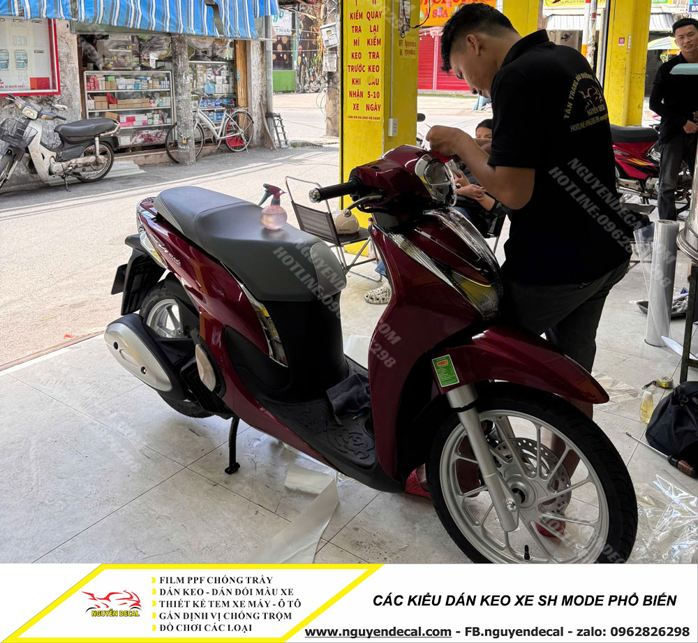 Các kiểu dán keo xe Sh mode phổ biến