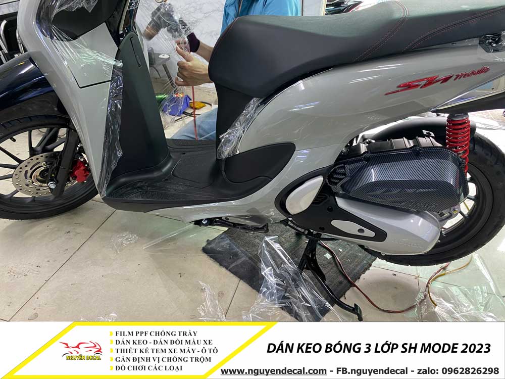 Dán Keo Bóng 3 Lớp Xe Sh Mode 2023 - Nguyễn Decal - Chuyên Dán Keo Xe  Design Tem Xe Decal Tem Xe Nguyễn Decal