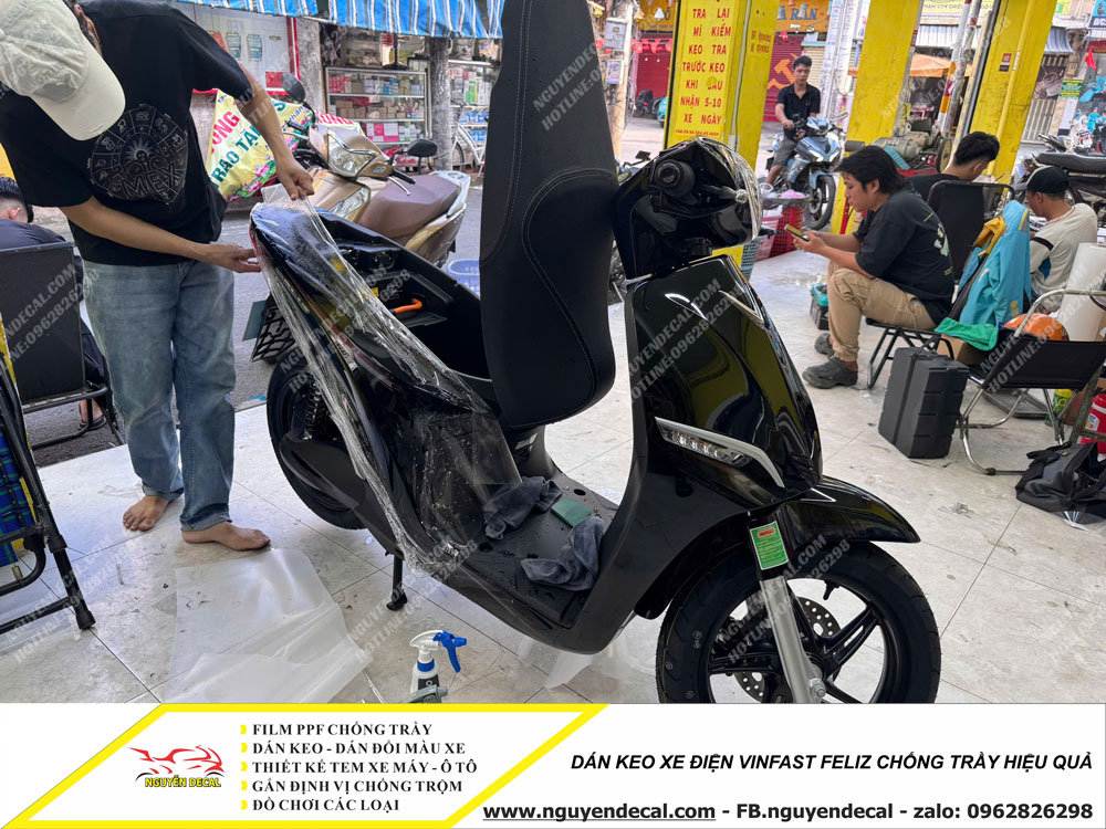 Dán keo xe điện Feliz chống trầy Dán keo xe điện Feliz chống trầy