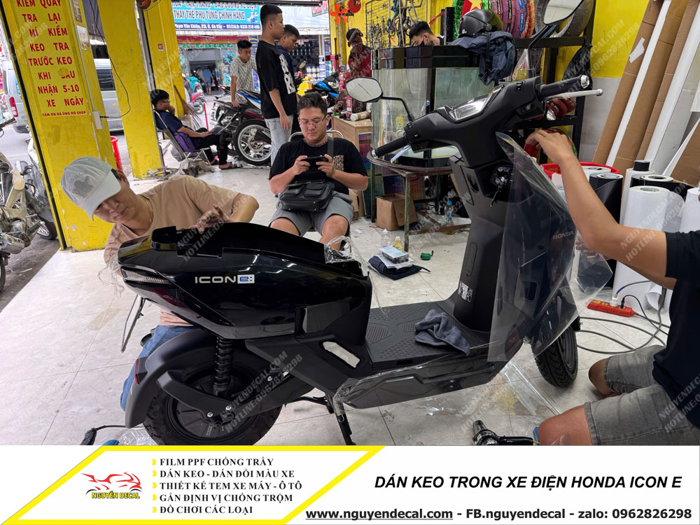 Dán keo trong xe điện Honda ICON E Dán keo trong xe điện Honda ICON E