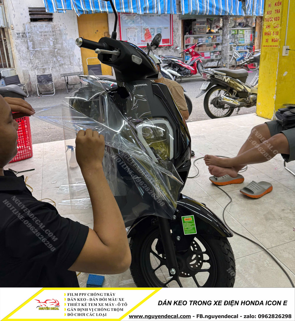 Dán keo trong xe điện Honda ICON E Dán keo trong xe điện Honda ICON E