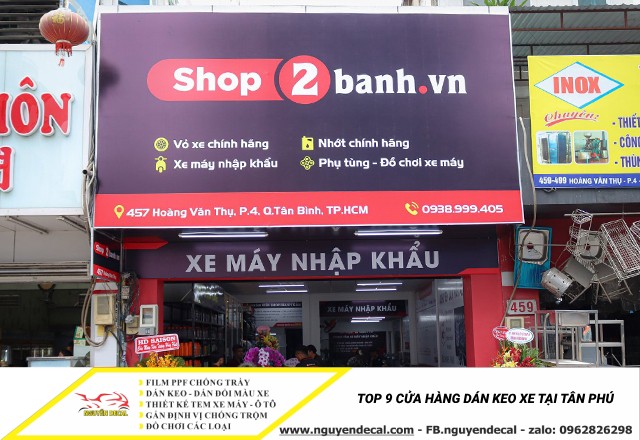 TOP 9 cửa hàng Dán keo xe tại Tân Phú đẹp