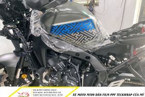 Dán film xe moto mt 09 ppf teckwrap của mỹ