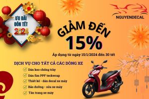 Vui tết con Rồng với nhiều khuyến mãi giảm 15% tại Nguyễn Decal