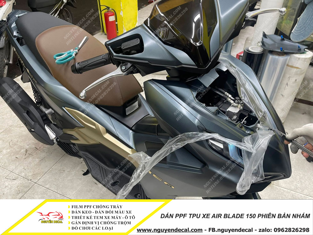 Dán PPF TPU xe Air Blade 150 phiên bản nhám Dán PPF TPU xe Air Blade 150 phiên bản nhám