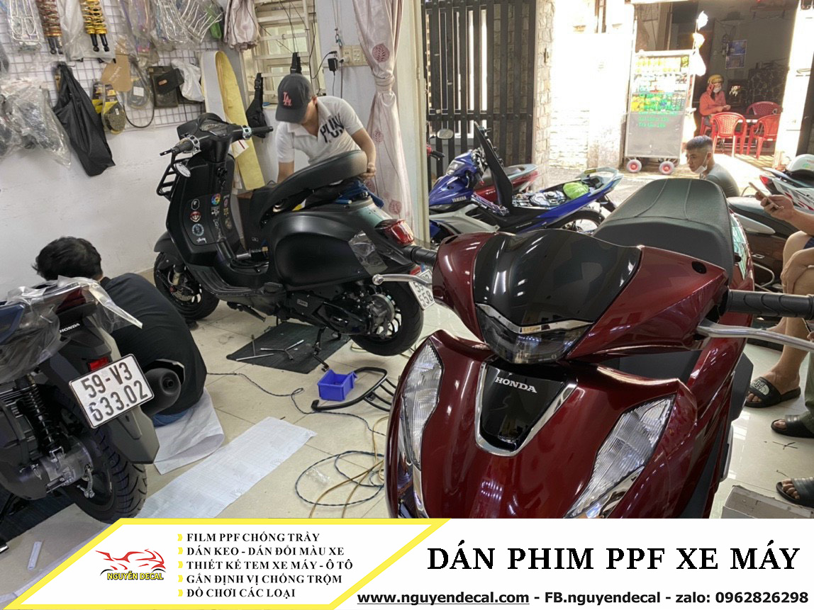 Dán film ppf cho xe máy tại Nguyễn Decal