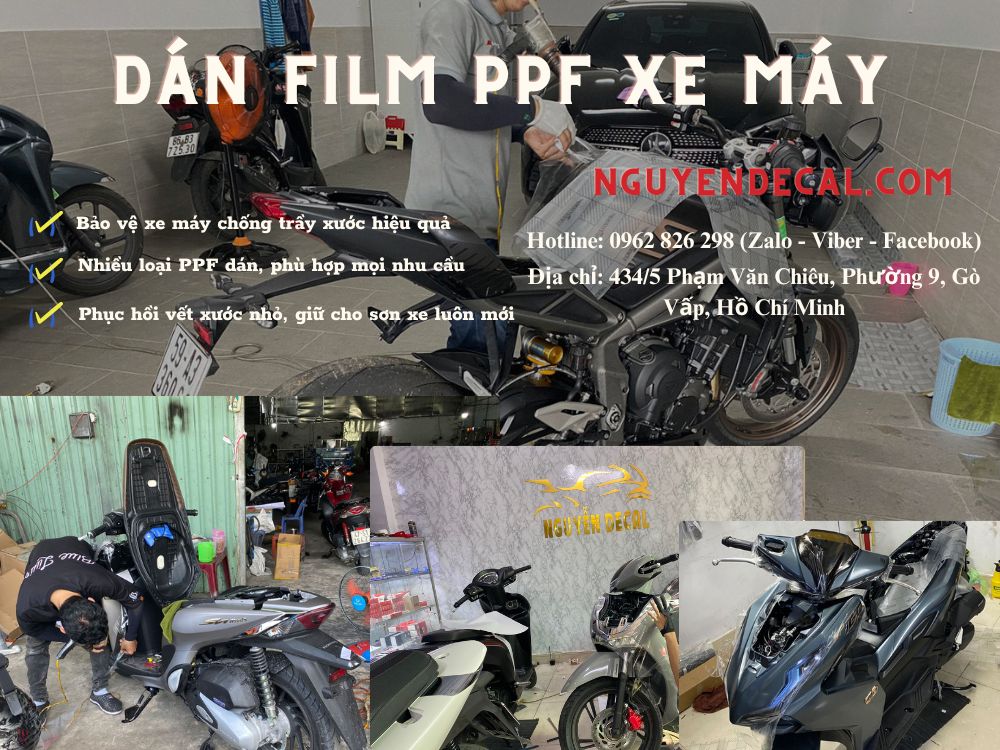 Dán film PPF xe máy tại Nguyễn Decal