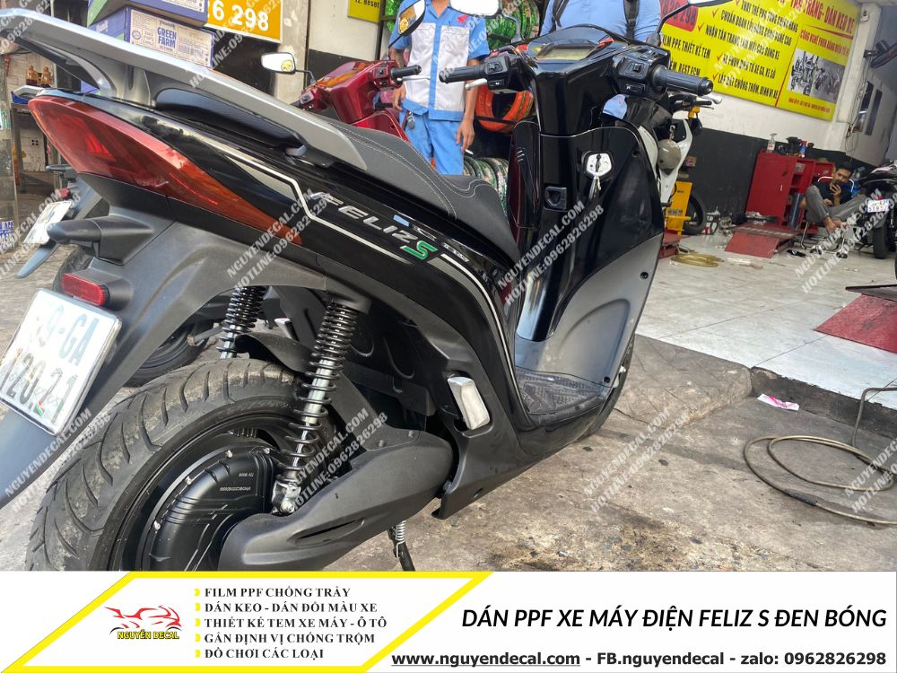 Dán PPF xe máy điện Feliz S đen bóng