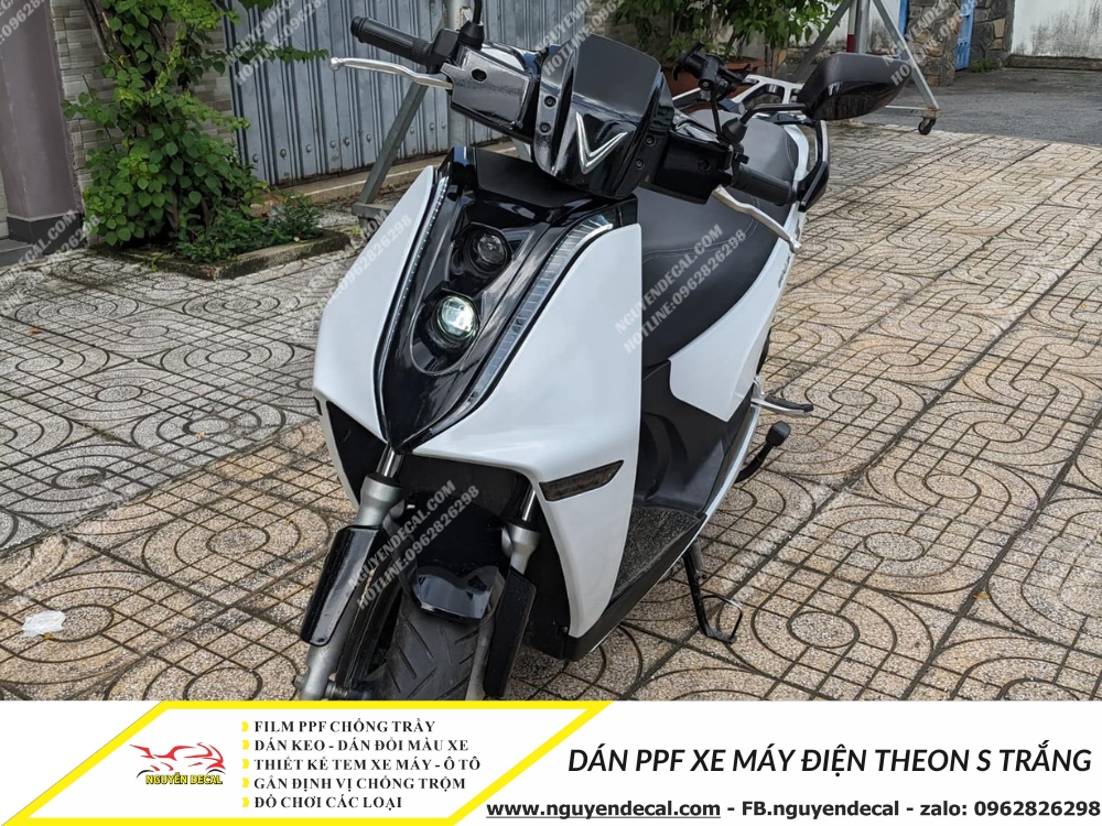 Dán PPF xe máy điện Theon S trắng