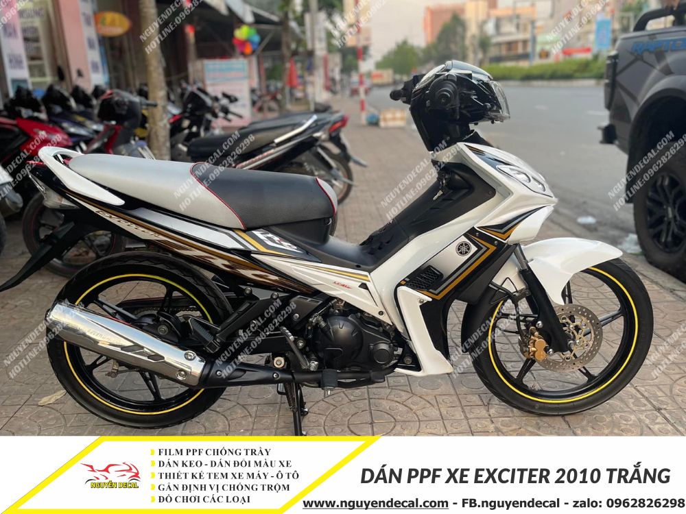Dán PPF xe Exciter 2010 trắng