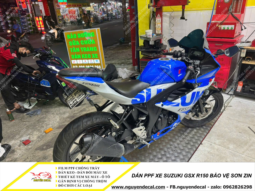 Dán PPF xe Suzuki GSX R150 bảo vệ sơn zin