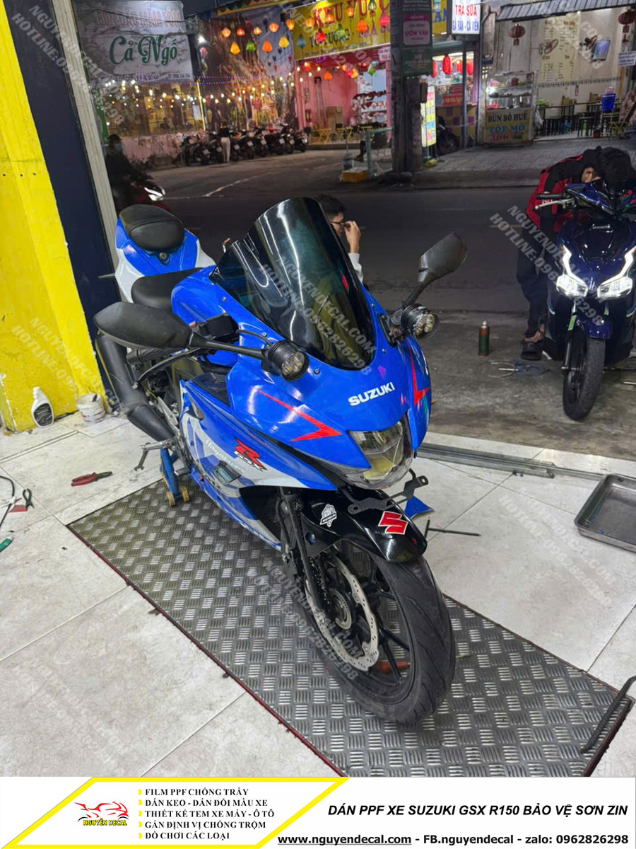 Dán PPF xe Suzuki GSX R150 bảo vệ sơn zin