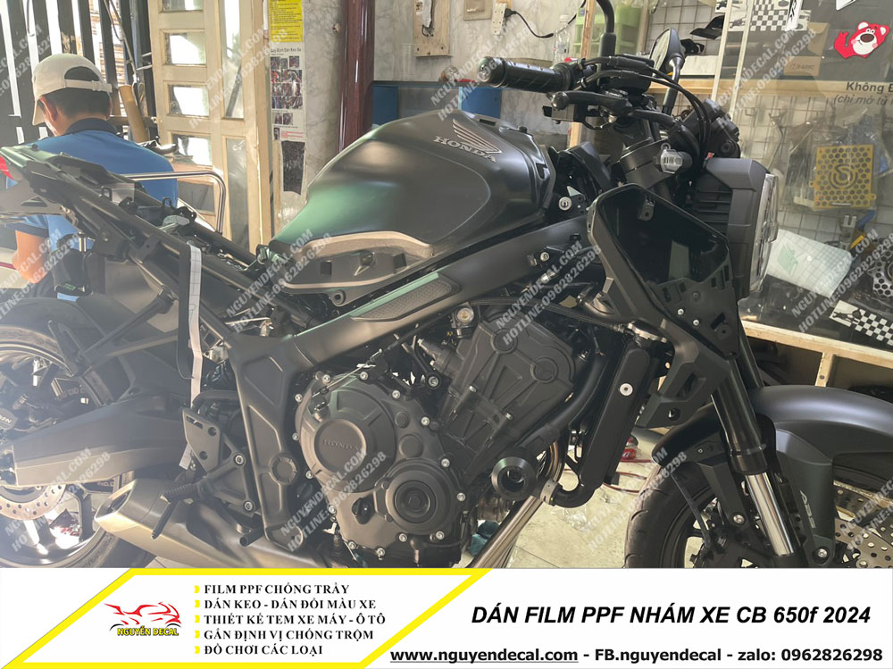 Dám film PPF nhám xe CB 650f 2024