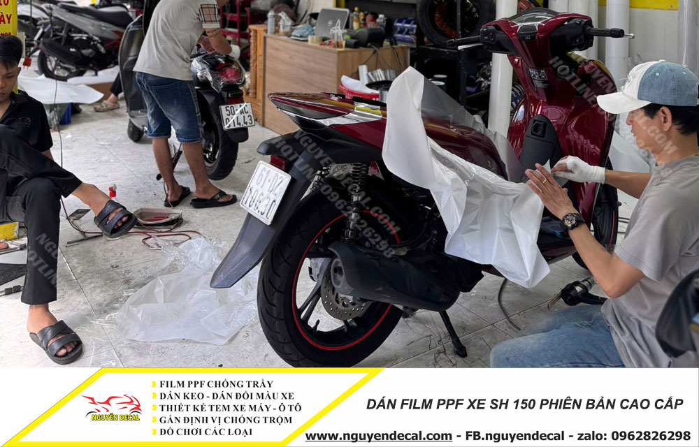 Dán PPF xe máy Sh 150 phiên bản cao cấp Dán PPF xe máy Sh 150 phiên bản cao cấp