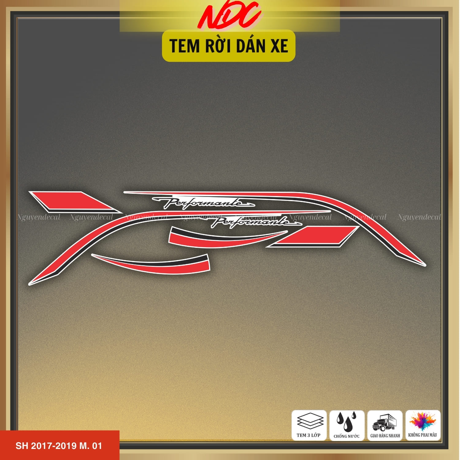 Tem rời xe Sh 2017-2019 mẫu Performance Tem rời xe Sh 2017-2019 mẫu Performance