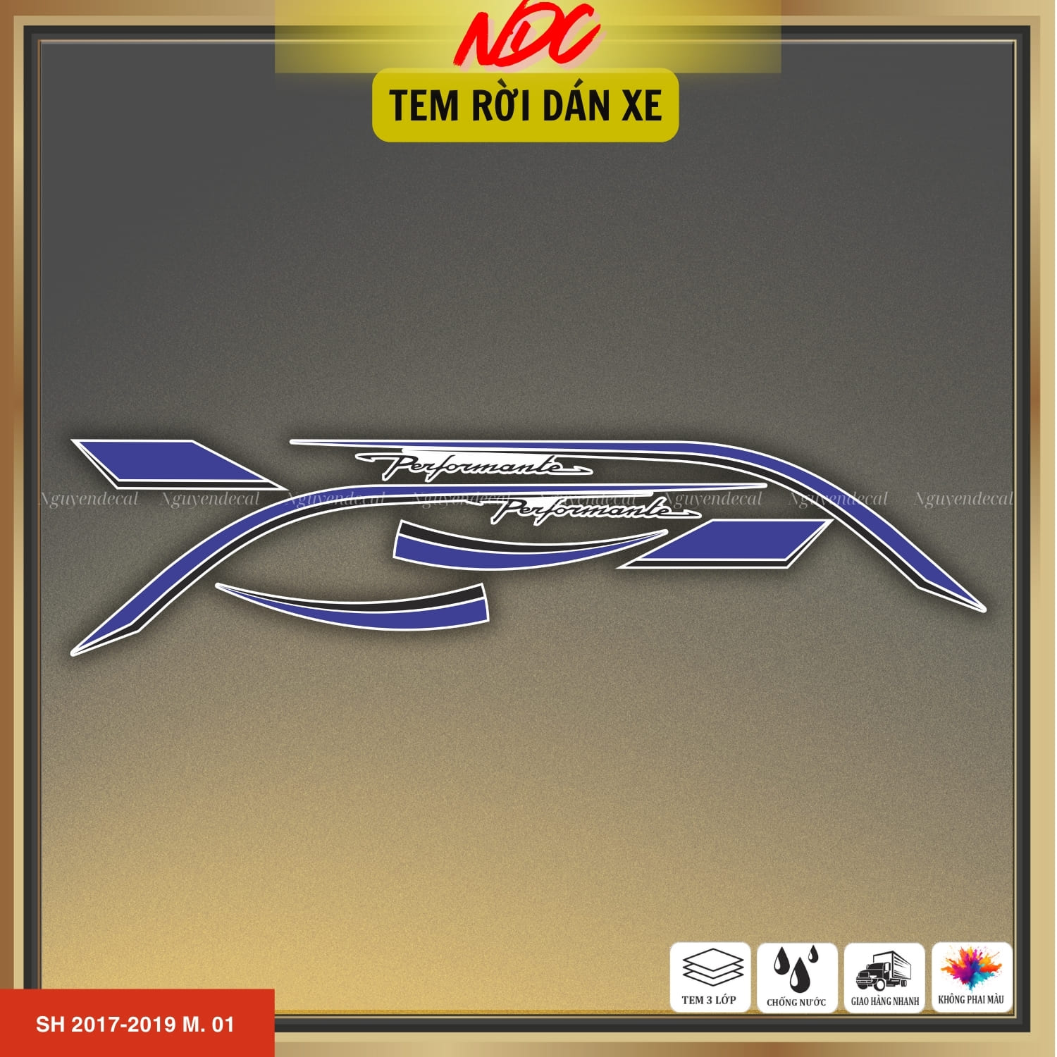Tem rời xe Sh 2017-2019 mẫu Performance