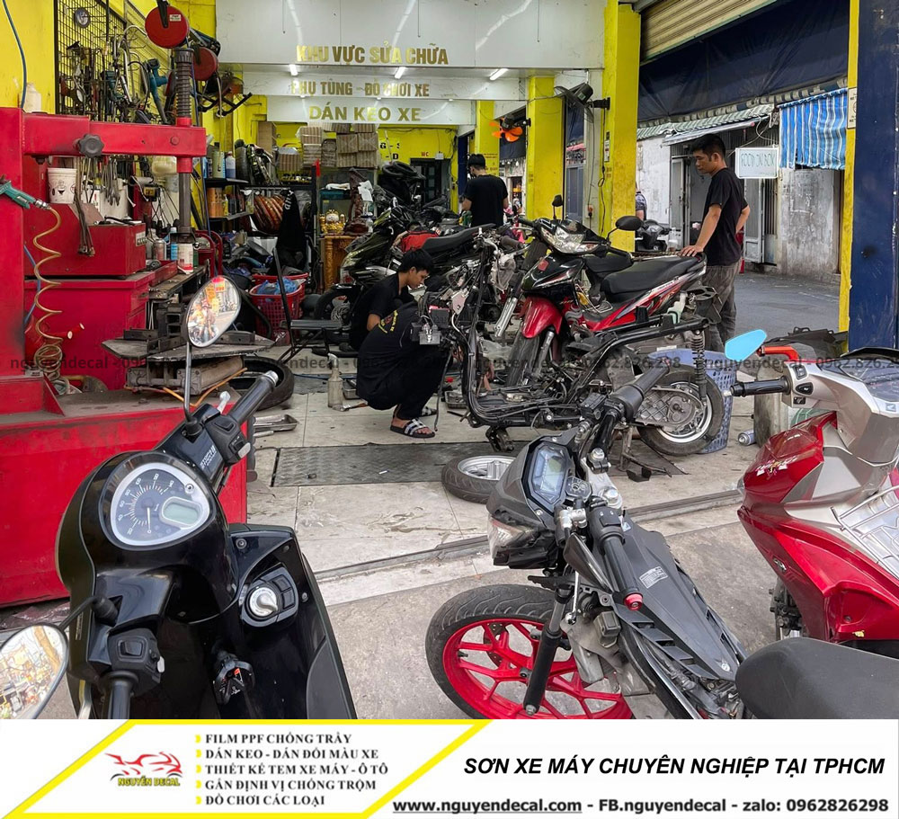 Sơn xe m&aacute;y chuy&ecirc;n nghiệp tại TpHCM