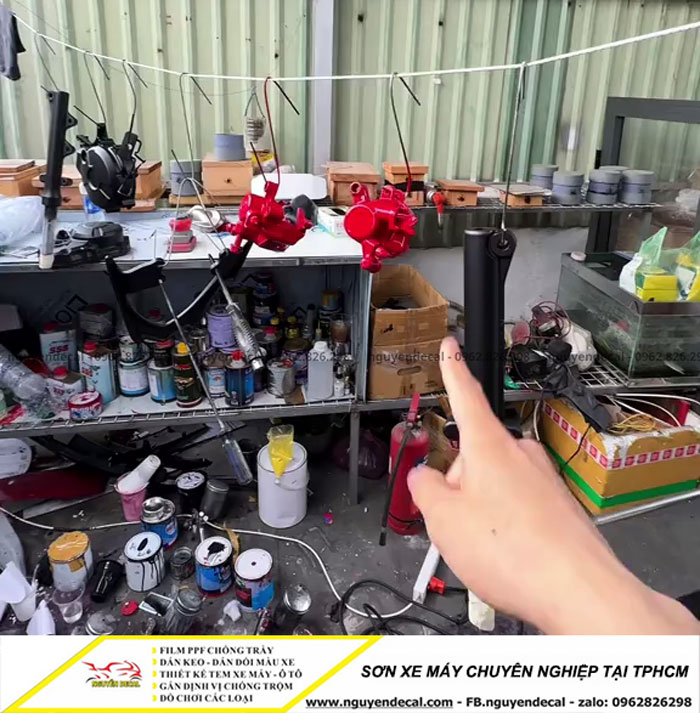 Sơn xe m&aacute;y chuy&ecirc;n nghiệp tại TpHCM