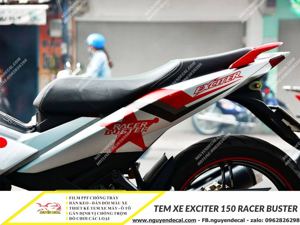 Tem xe Exciter 150 Racer Buster