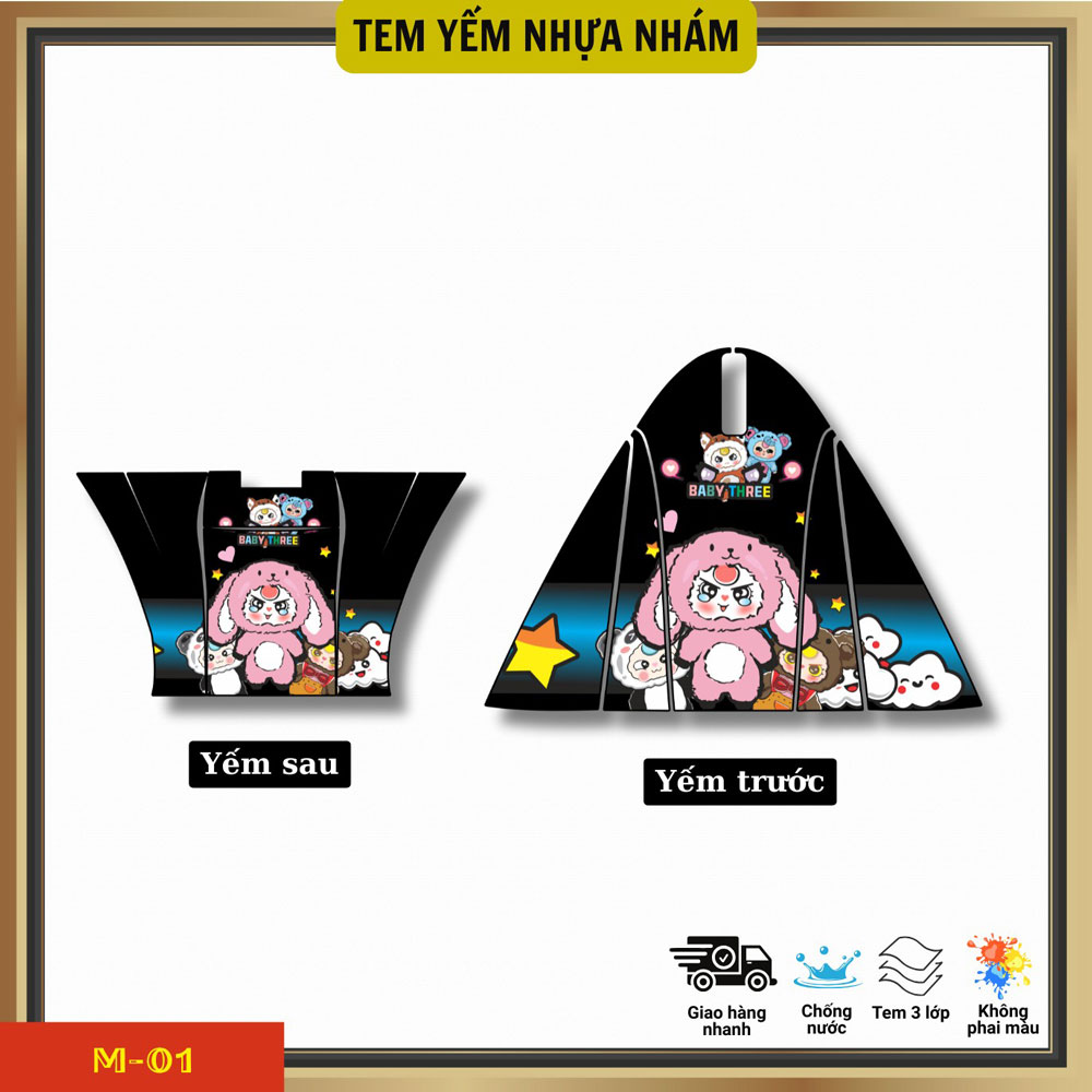 Tem yếm nhựa nhám xe Sh mode 2020-2025 Tem yếm nhựa nhám xe Sh mode 2020-2025