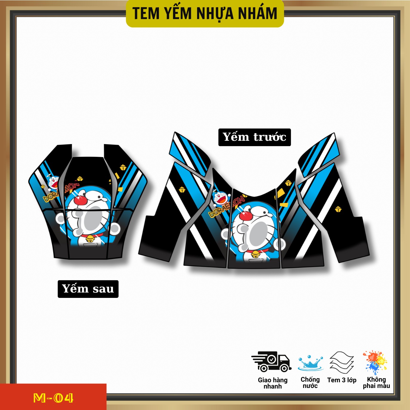 Combo tem yếm nhựa nhám xe Vario 160 Combo tem yếm nhựa nhám xe Vario 160