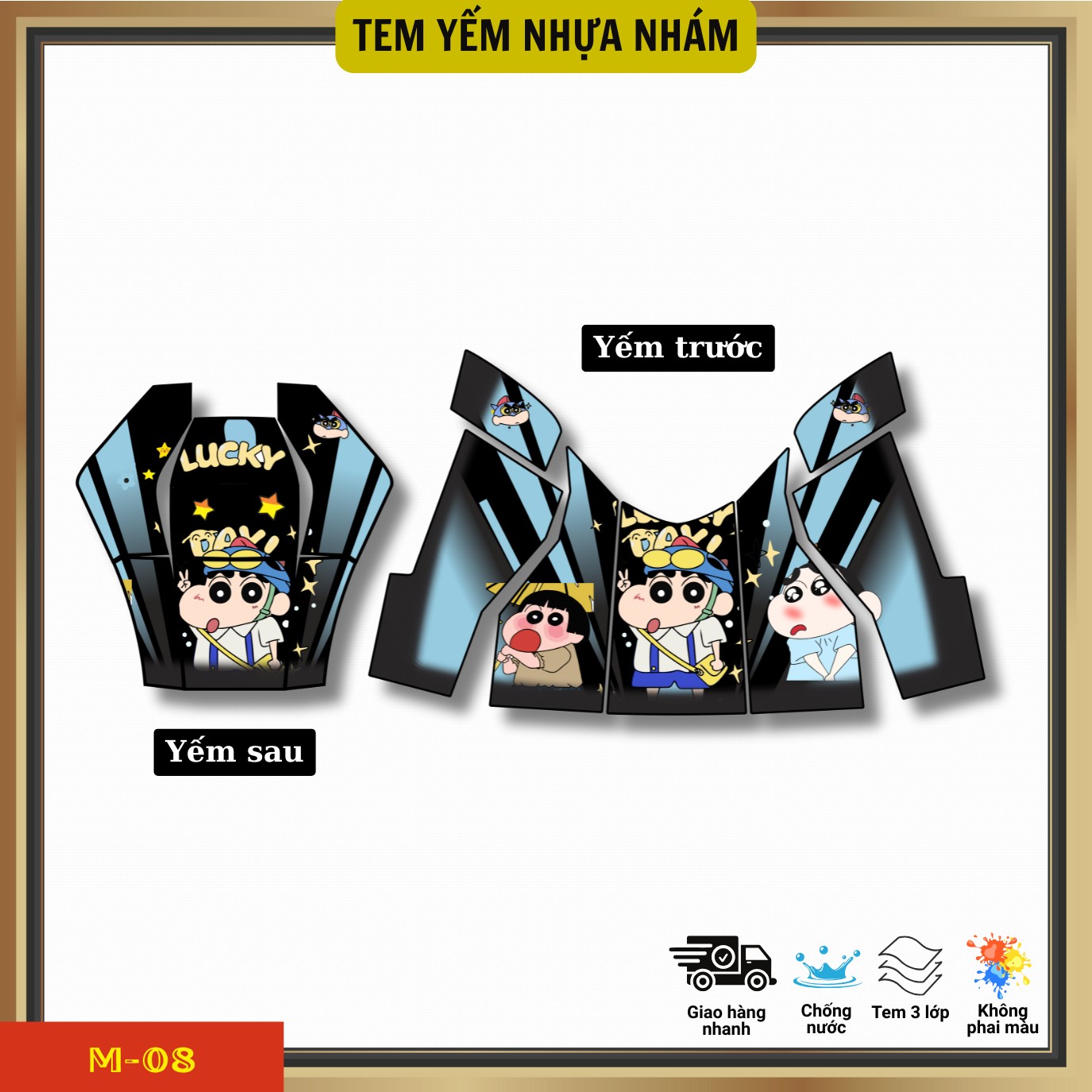 Combo tem yếm nhựa nhám xe Vario 160 Combo tem yếm nhựa nhám xe Vario 160