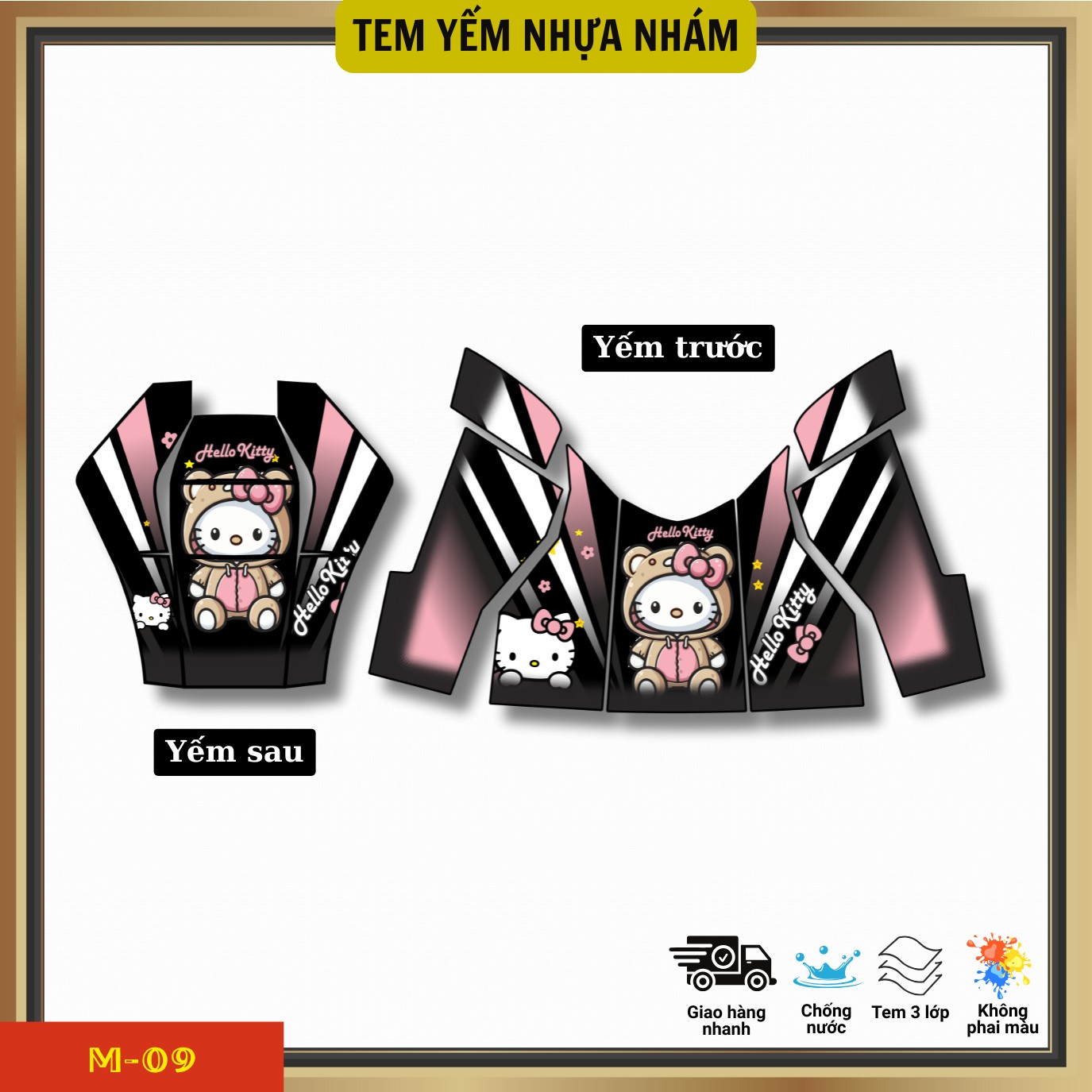 Combo tem yếm nhựa nhám xe Vario 160 Combo tem yếm nhựa nhám xe Vario 160