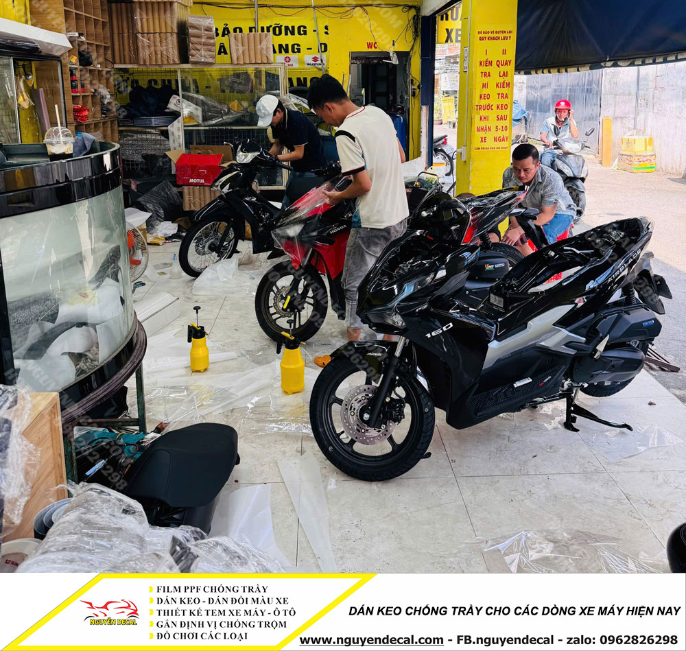 Dán keo chống trầy cho các dòng xe máy hiện nay