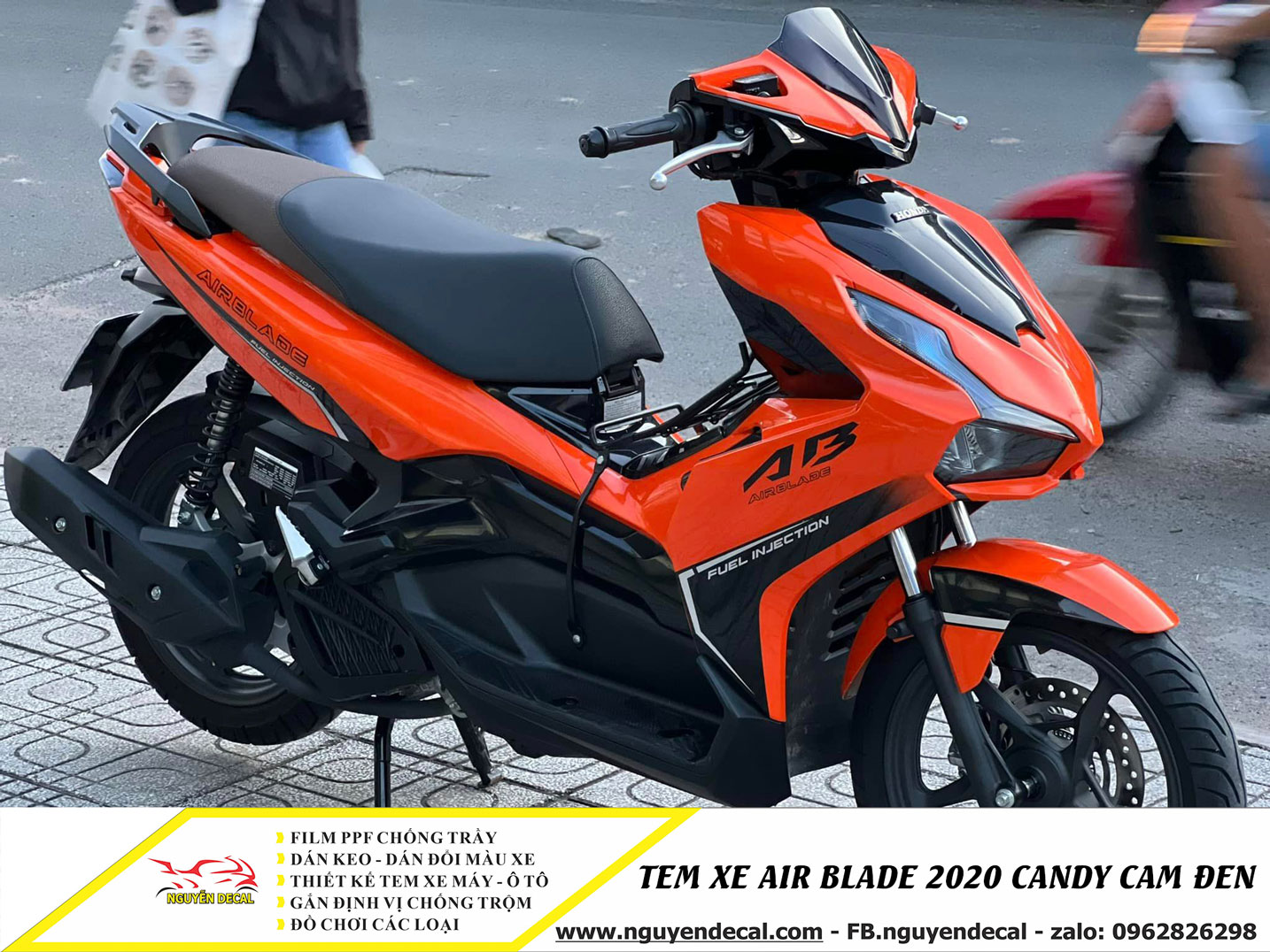 Tem xe air blade 2020 candy cam đen - Nguyễn Decal - Chuyên Dán Keo Xe  Design Tem Xe Decal Tem Xe Nguyễn Decal