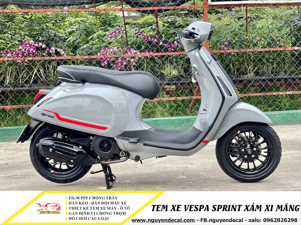 Vespa Sprint Xám Xi Măng full  Piaggio Vespa Style  Facebook