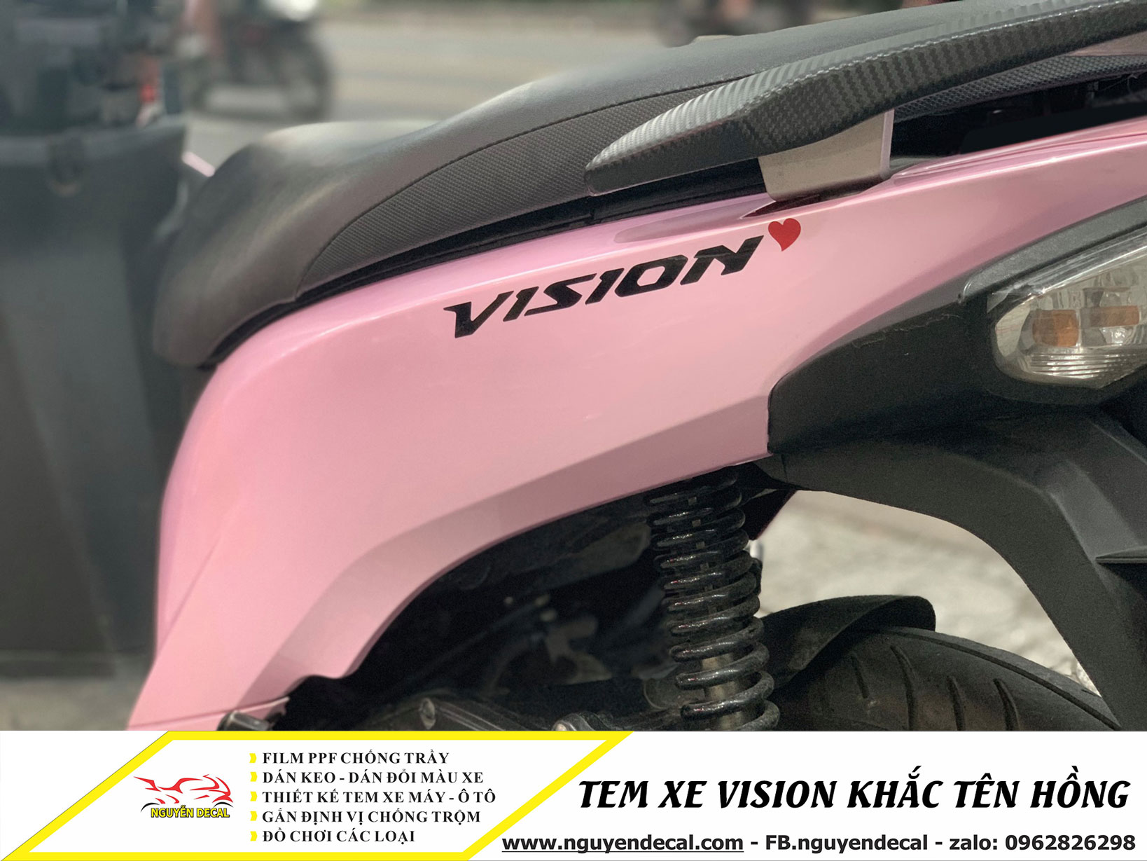 Ảnh thực tế Honda Vision 2016 màu hồng vừa ra mắt