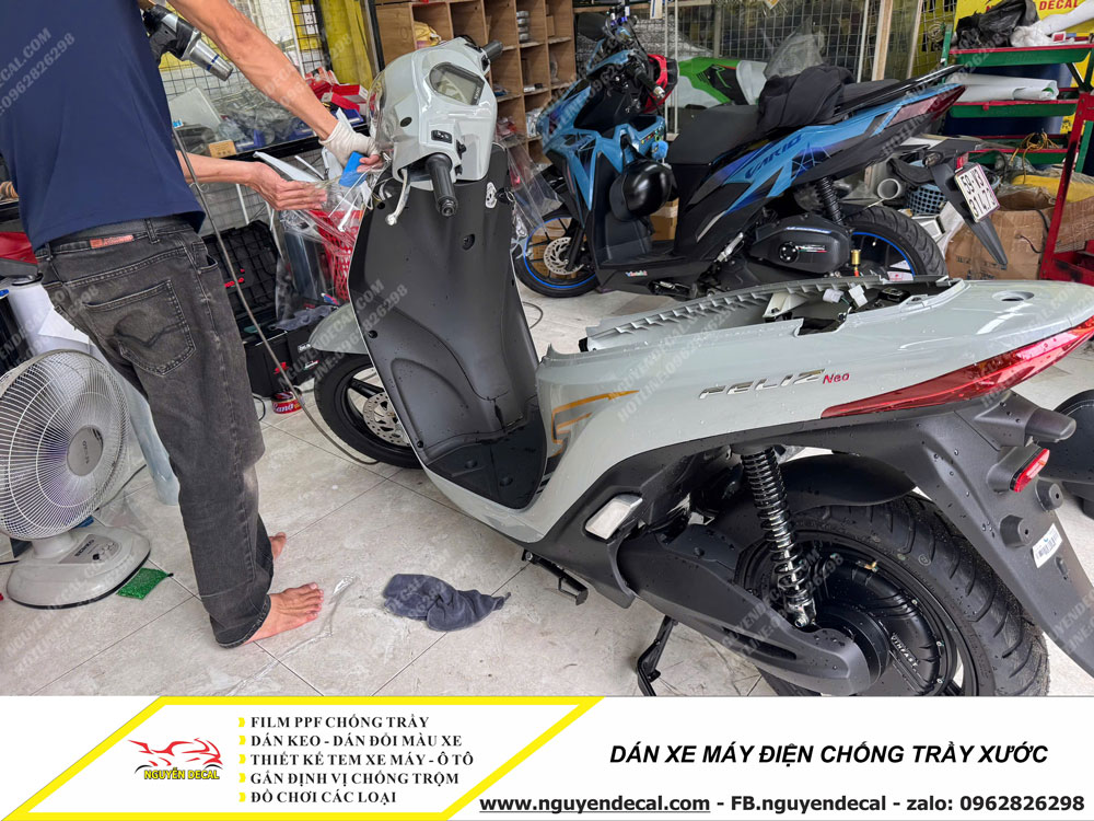 Dán xe máy điện chống trầy Dán xe máy điện chống trầy